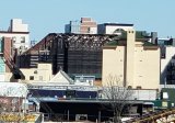 Razing of RKO Keith's , Flushing. Interior Roof Steel Visible. 